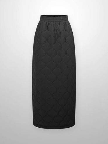 Quilted Puff Skirt Black Women Dressy Holiday Party FW26-1