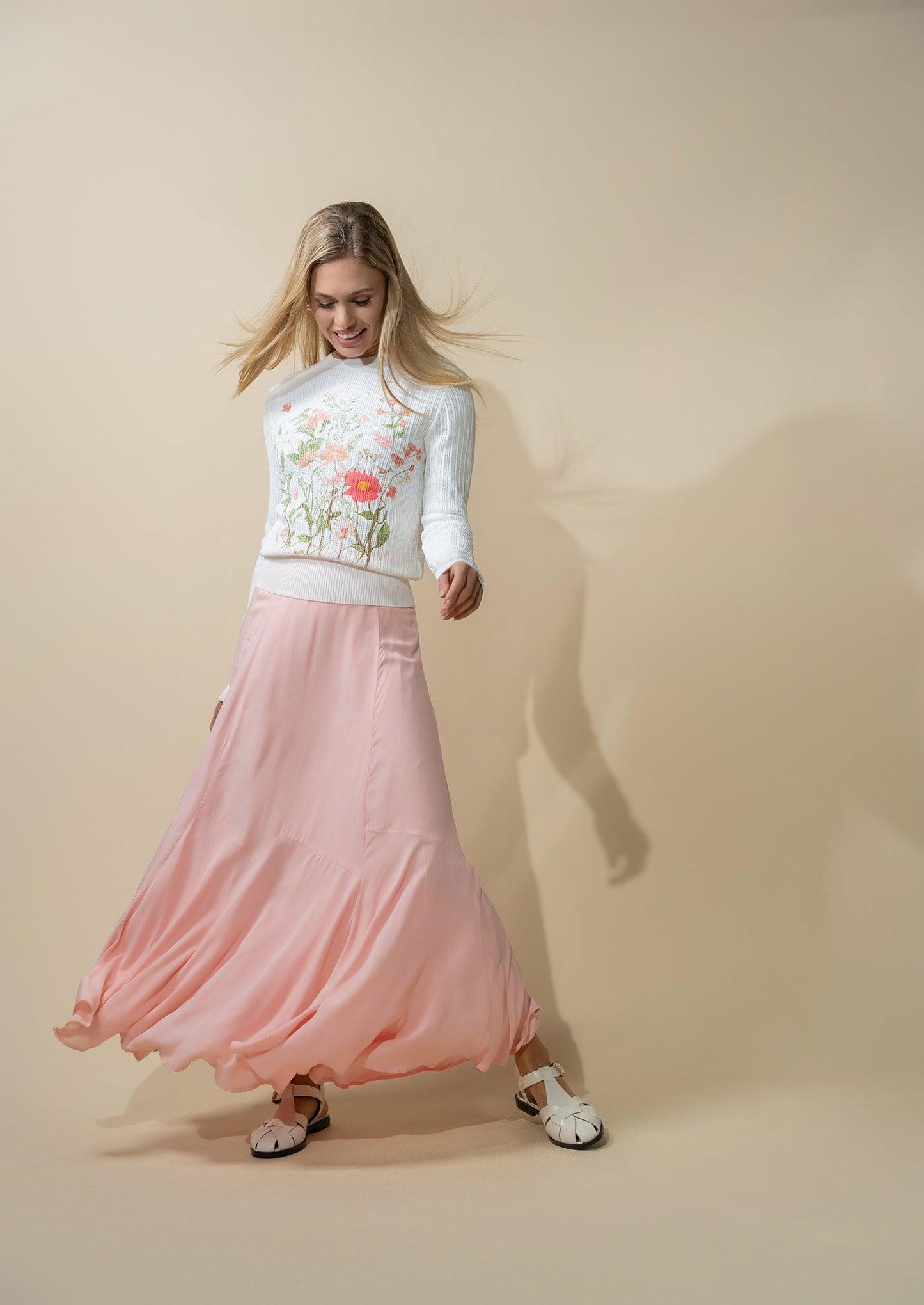 Trumpet Flare Skirt Summer Blush Lightweight Stylish Women's Skirt-4