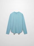 Oversized Rounded Hem Sky Blue T-Shirt Lightweight Cotton Tee