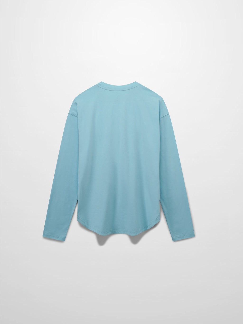 Oversized Rounded Hem Sky Blue T-Shirt Lightweight Cotton Tee