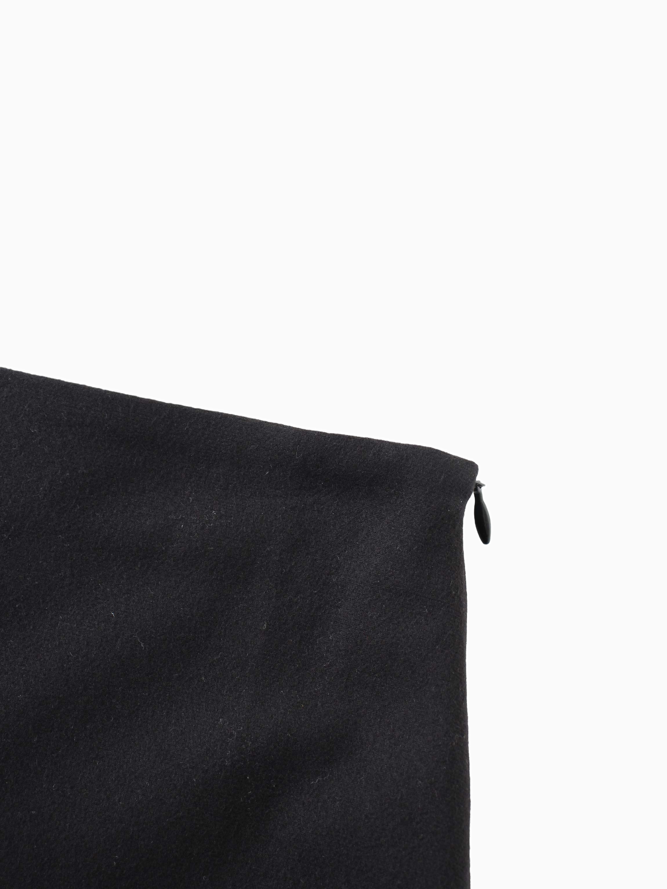 Basic Black A-Line Seamed Short Skirt Stylish Tailored Fit