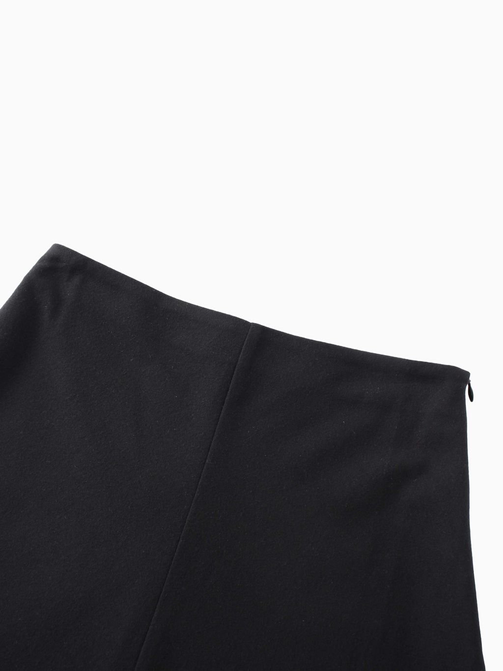 Basic Black A-Line Seamed Short Skirt Stylish Tailored Fit