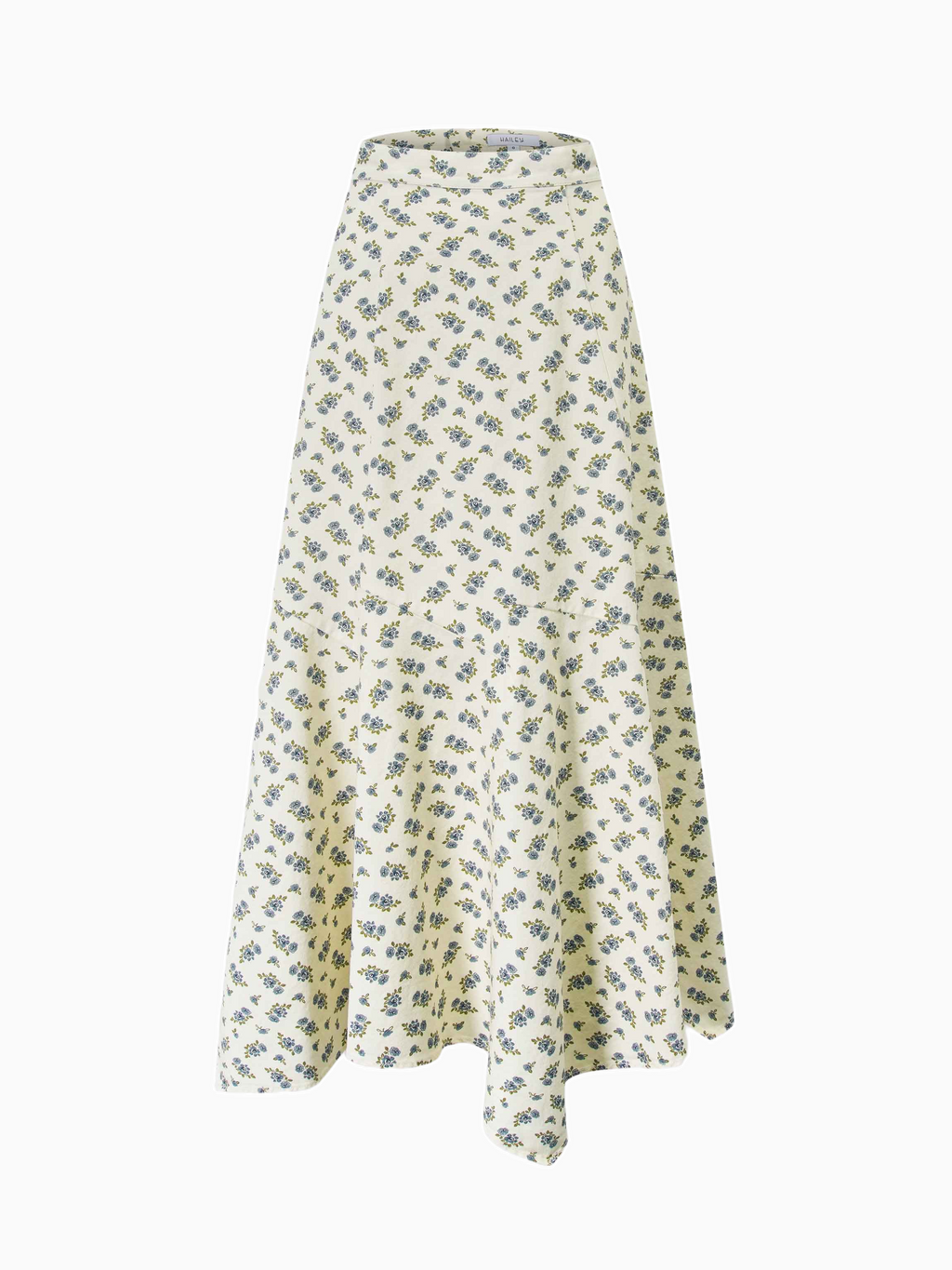 Asymmetrical Panel Skirt Blue Poppy Elegant Modern Women’s Skirt