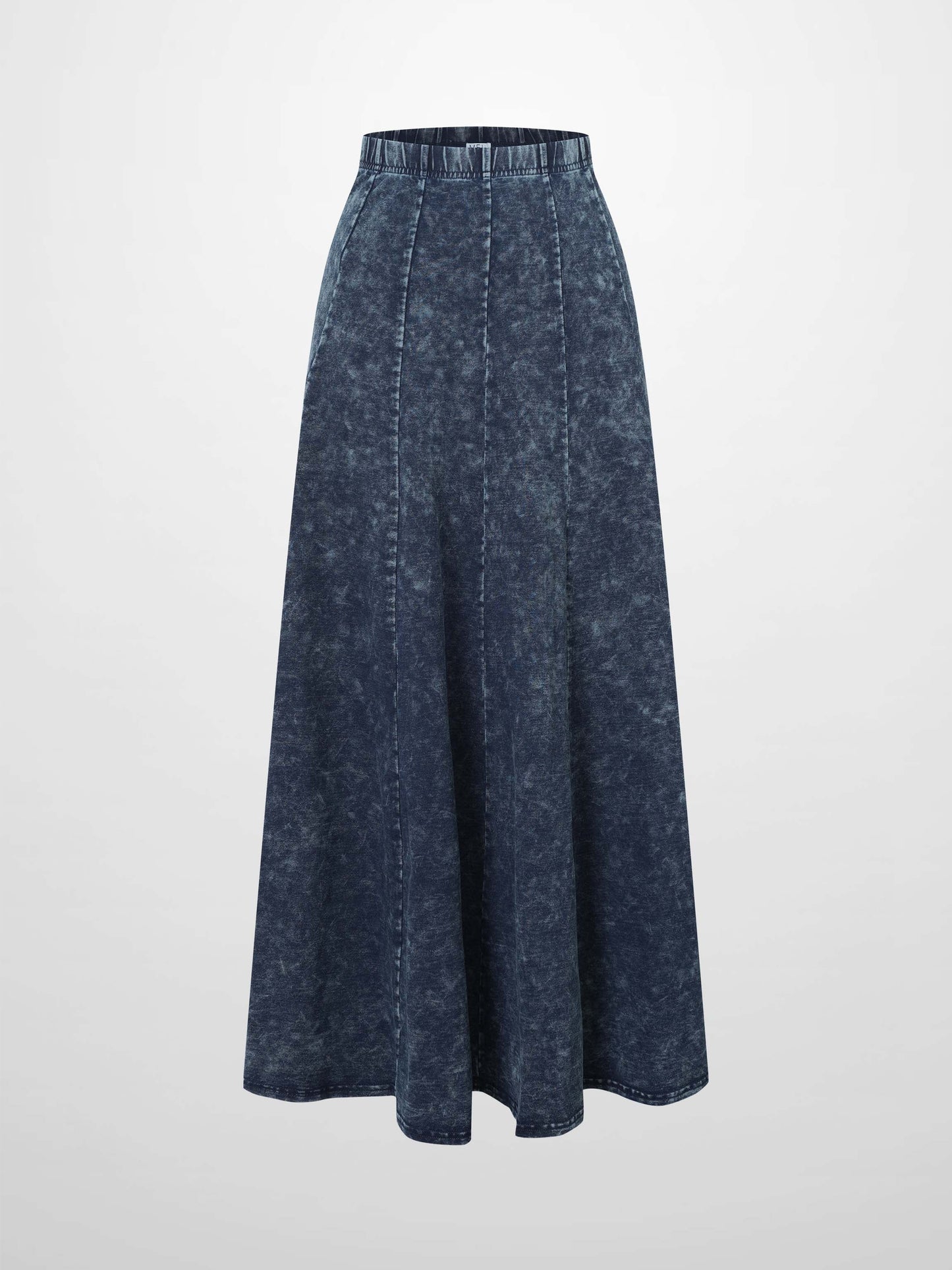 Paneled Flare Skirt 37 Blue Wash Casual Denim Summer Skirt