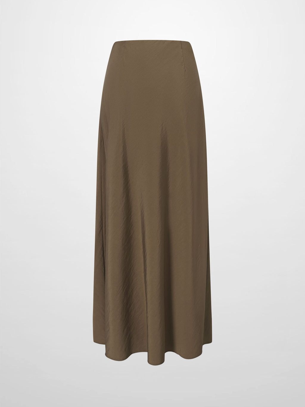 Brown 37-Inch Crinkle Skirt Lightweight Comfortable Stylish