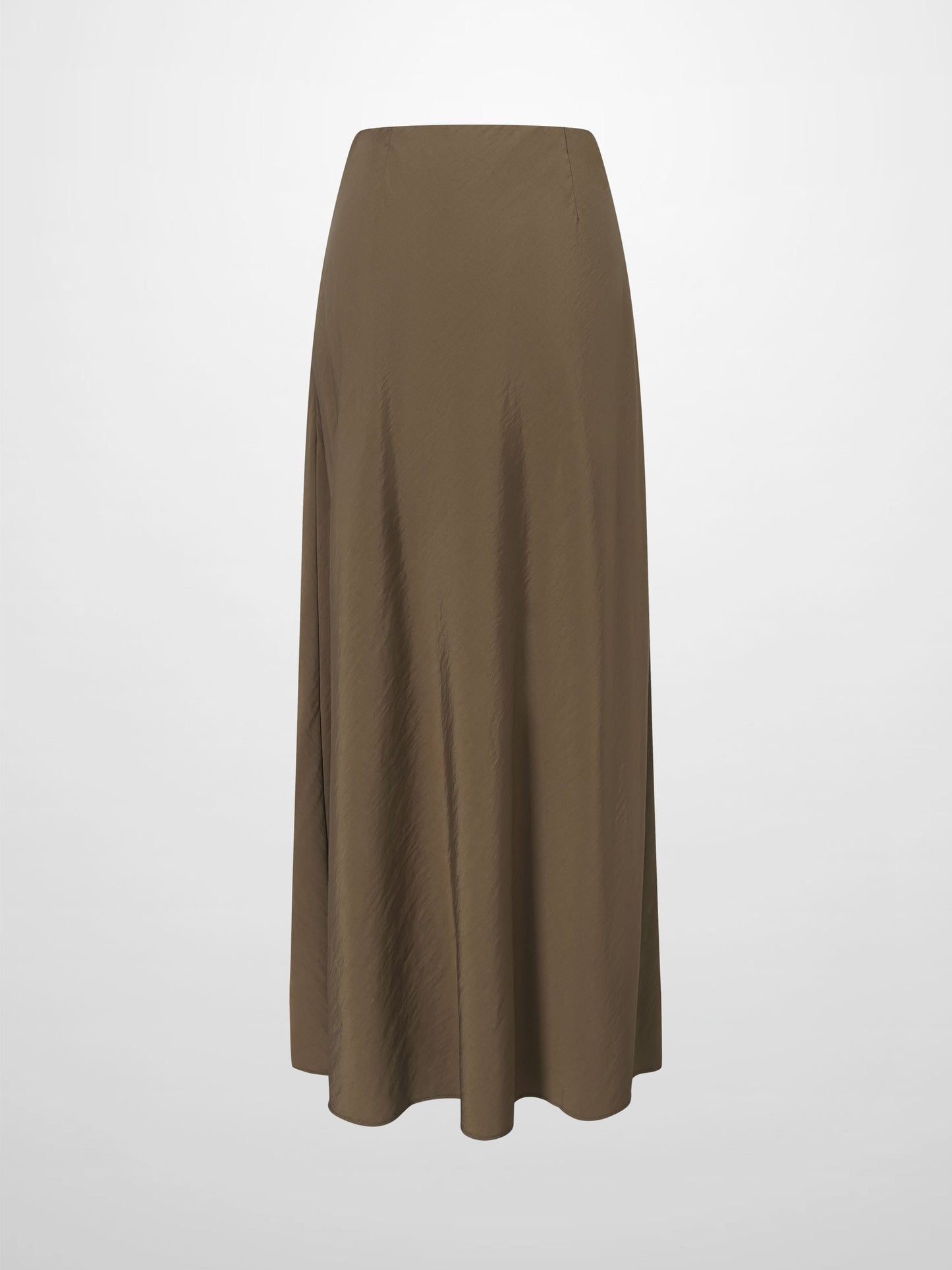Brown 37-Inch Crinkle Skirt Lightweight Comfortable Stylish