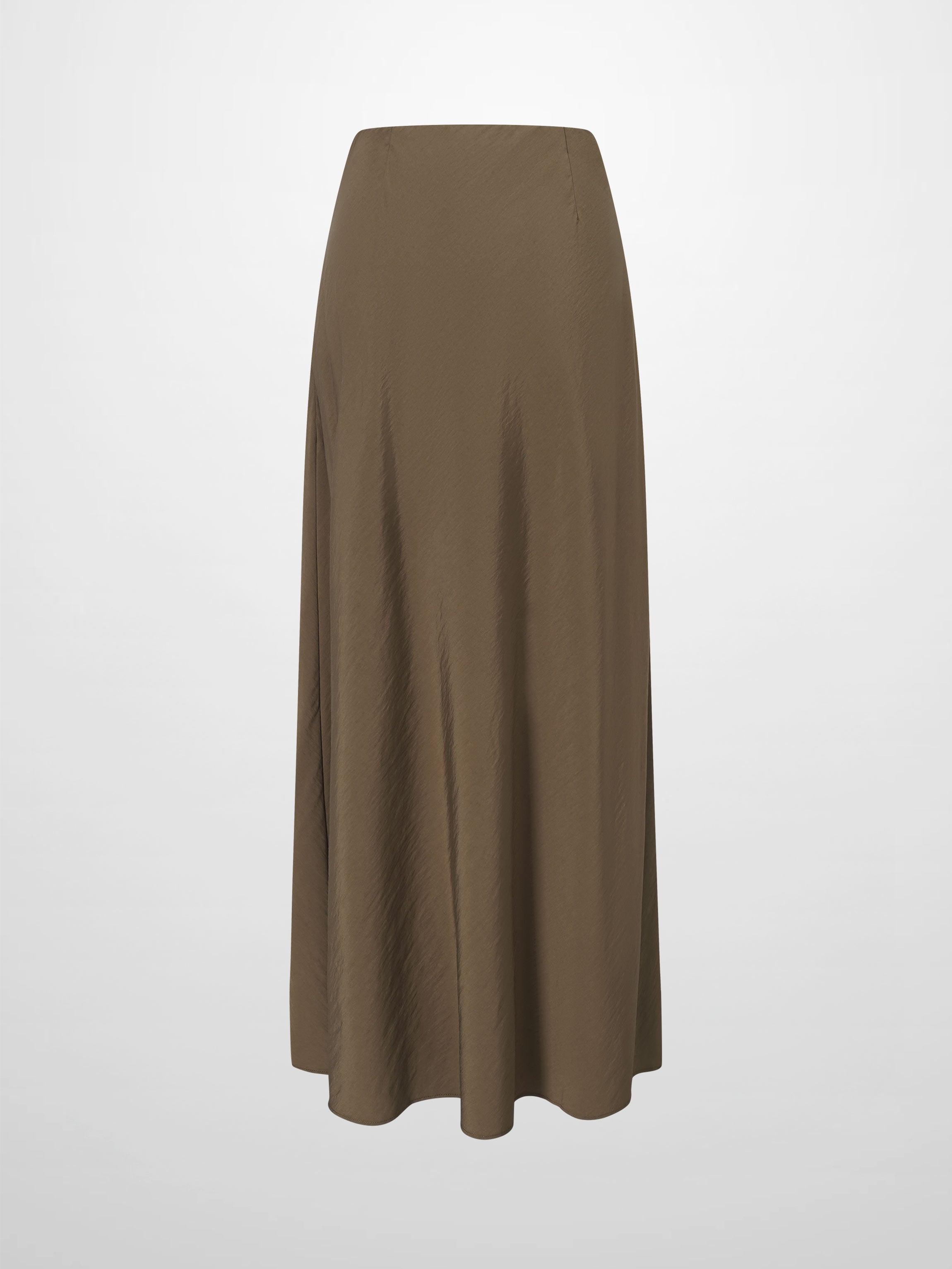 Brown 37-Inch Crinkle Skirt Lightweight Comfortable Stylish