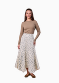Asymmetrical Panel Skirt Blue Poppy Elegant Modern Women’s Skirt
