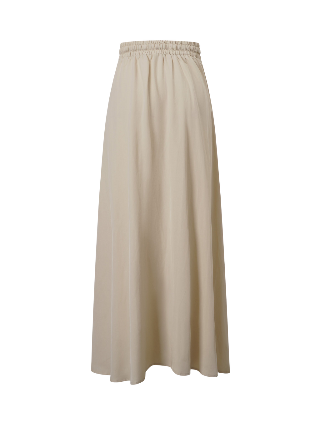 Tan Drawstring Circle Skirt Lightweight Adjustable Fit Casual Skirt-2