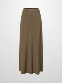 Brown 37-Inch Crinkle Skirt Lightweight Comfortable Stylish