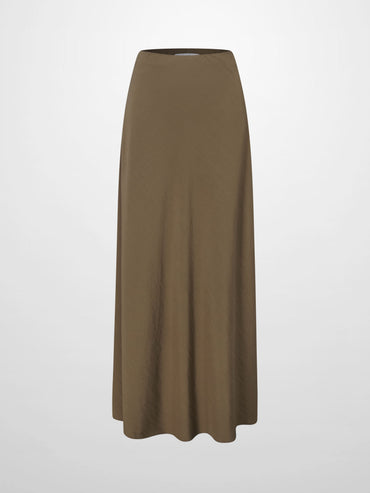 Brown 37-Inch Crinkle Skirt Lightweight Comfortable Stylish