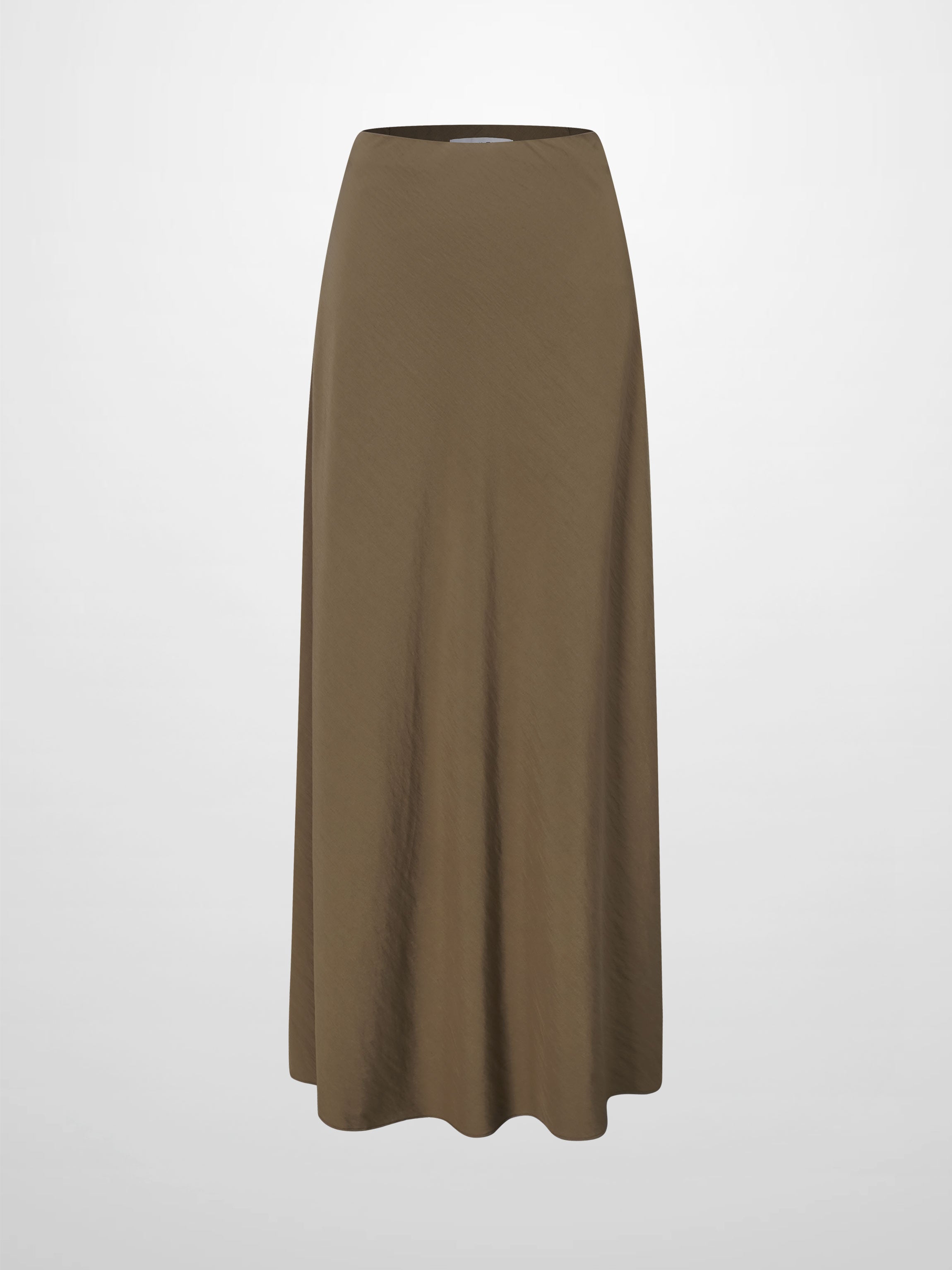 Brown 37-Inch Crinkle Skirt Lightweight Comfortable Stylish