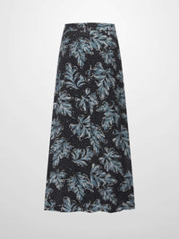 Blue Floral Gathered Overlay Skirt Elegant Dressy SS26