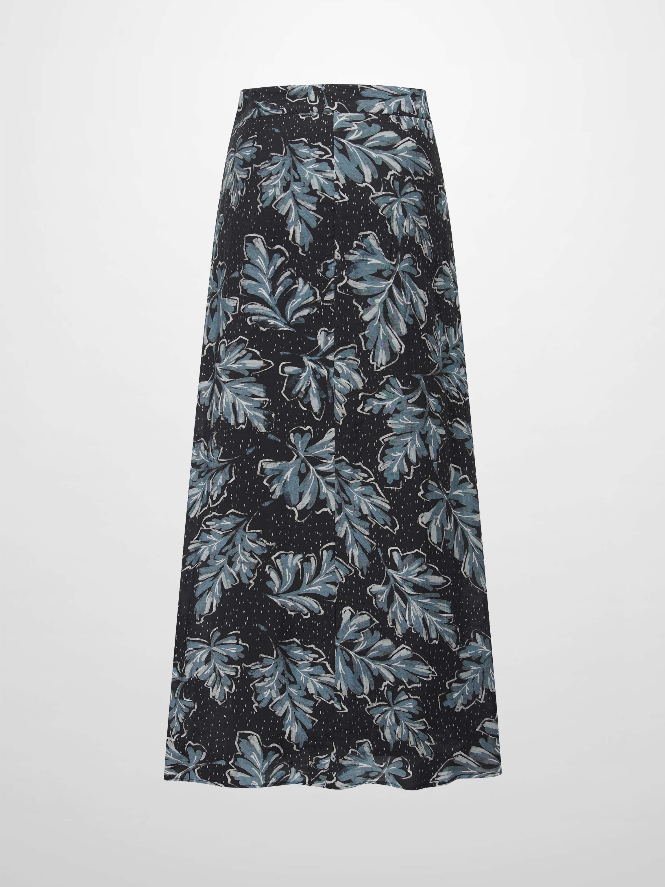 Blue Floral Gathered Overlay Skirt Elegant Dressy SS26