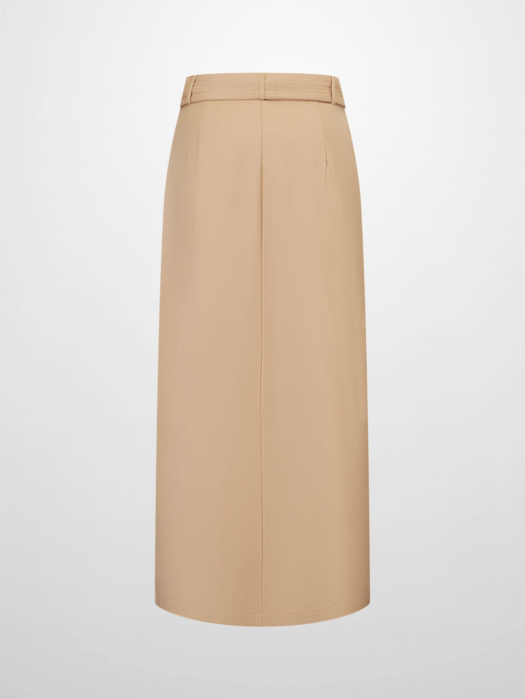 Tan Belted Straight Cargo Skirt with Pockets Casual SS26 New Arrival-2