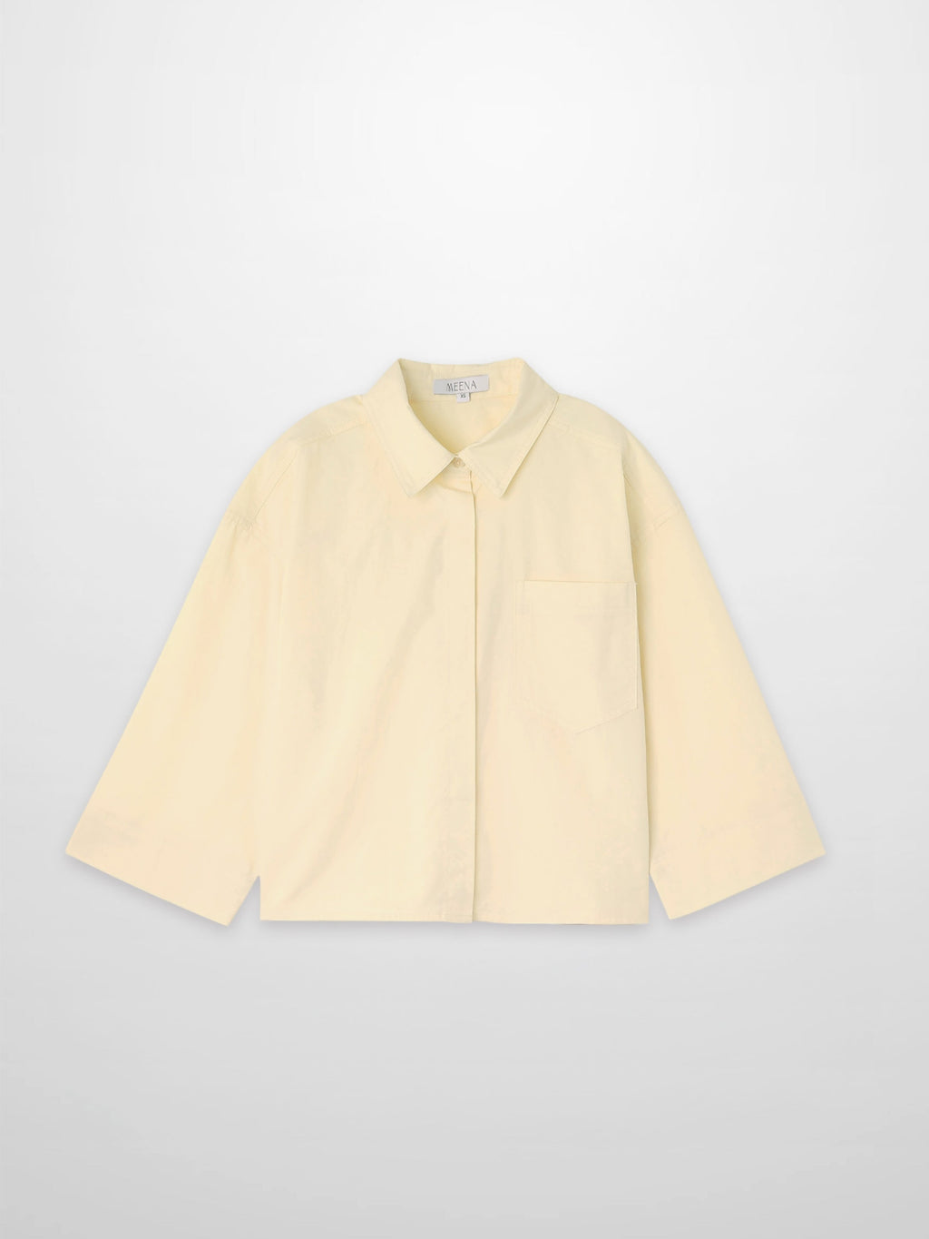 Yellow Cotton Crop Blouse Lightweight Summer Top Casual Chic