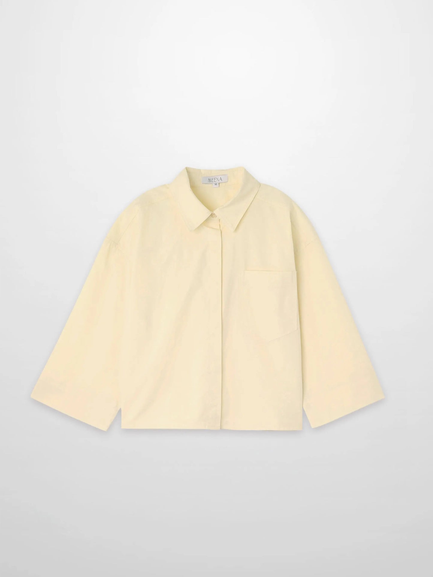 Yellow Cotton Crop Blouse Lightweight Summer Top Casual Chic