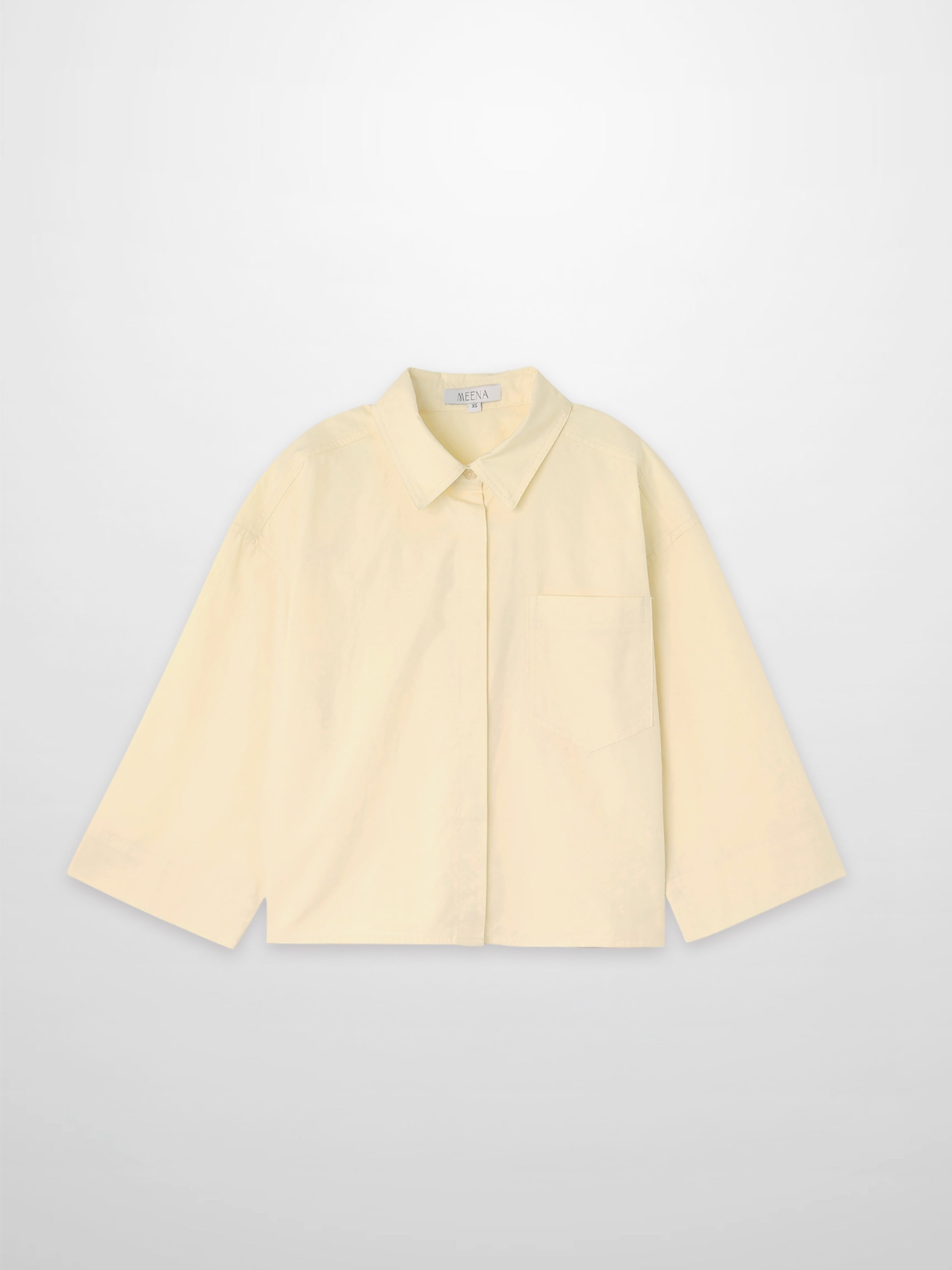 Yellow Cotton Crop Blouse Lightweight Summer Top Casual Chic