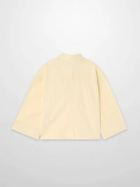 Yellow Cotton Crop Blouse Lightweight Summer Top Casual Chic