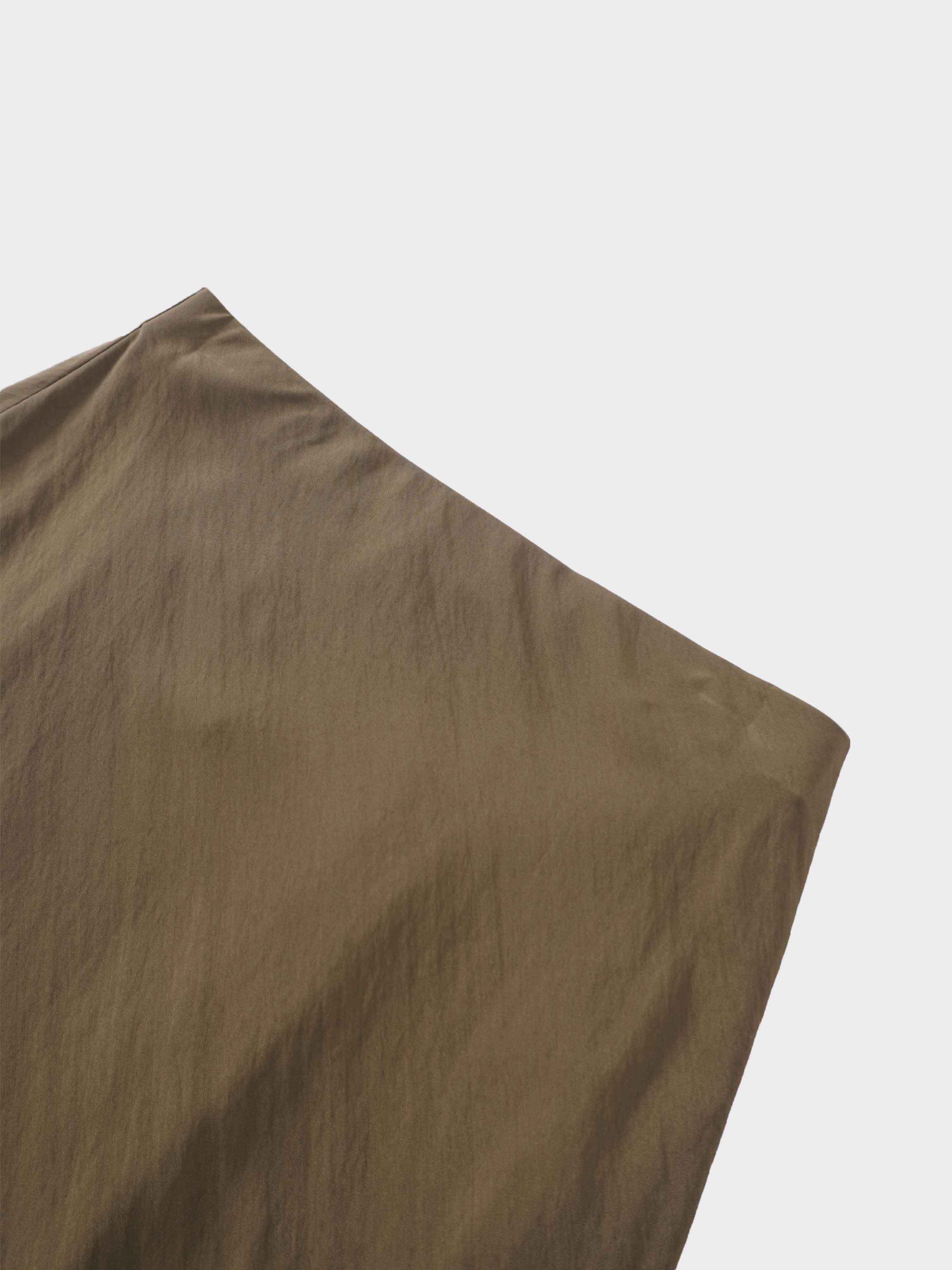 Brown 37-Inch Crinkle Skirt Lightweight Comfortable Stylish