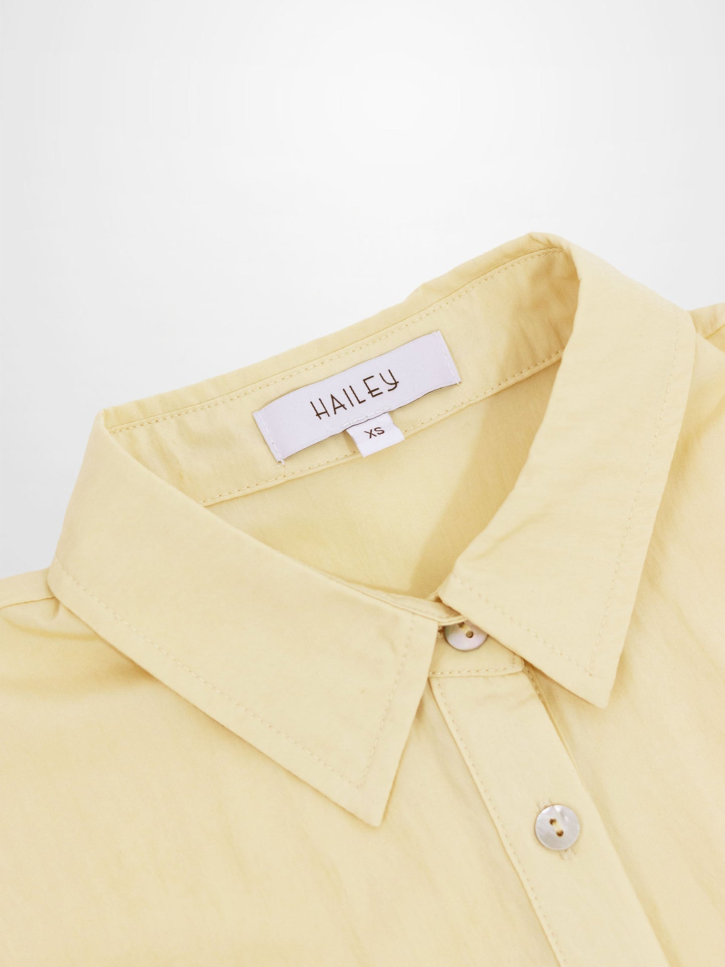 Boxy Dolman Sleeve Crinkle Blouse Pale Yellow Casual Loose Top
