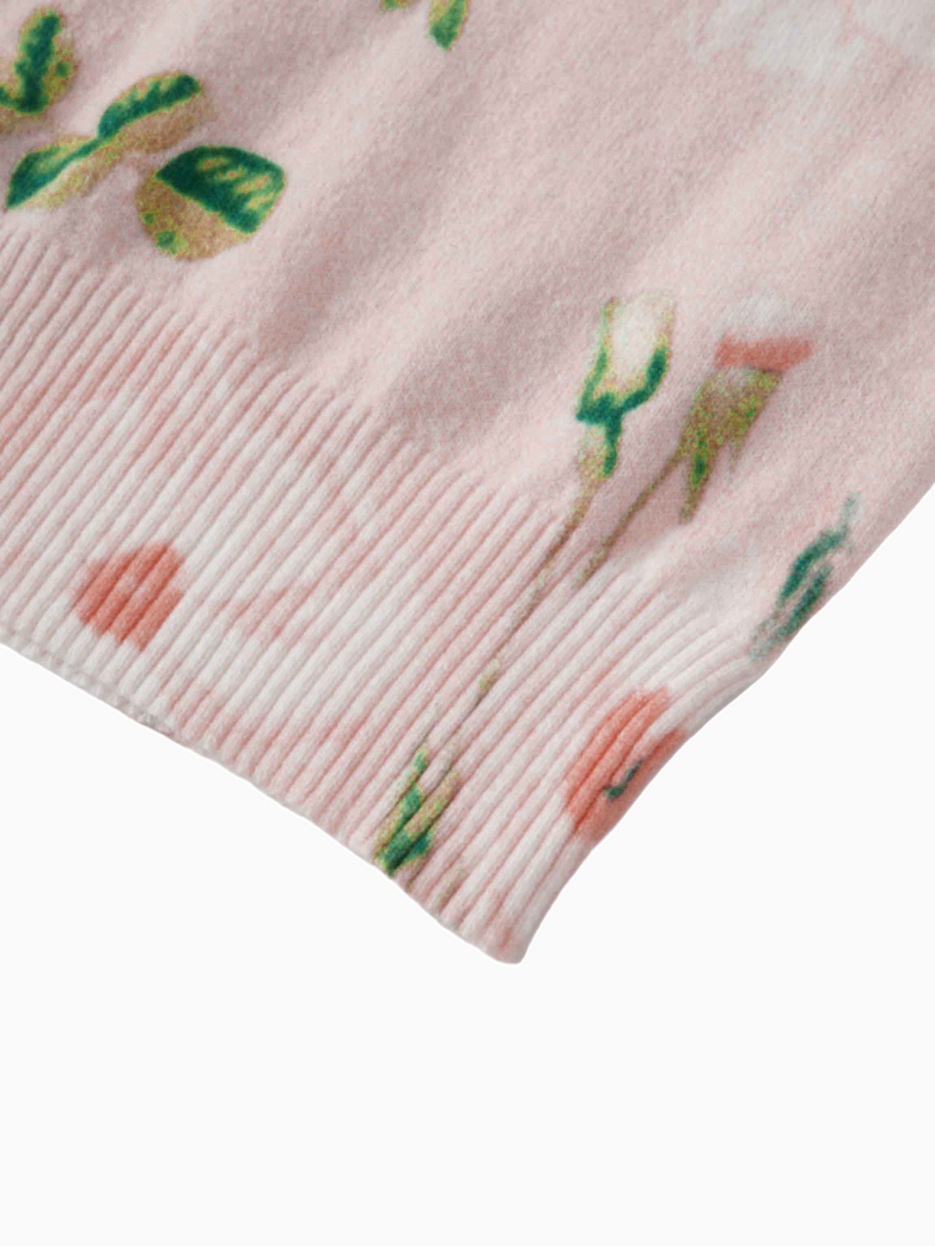 Printed Sweater Spring Flower Lightweight Floral Sweater for Women