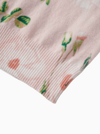 Printed Sweater Spring Flower Lightweight Floral Sweater for Women