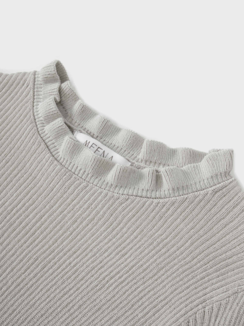 Ruffle Sweater Ice Latte Soft Lightweight Elegant Women's Top