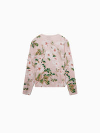 Printed Sweater Spring Flower Lightweight Floral Sweater for Women