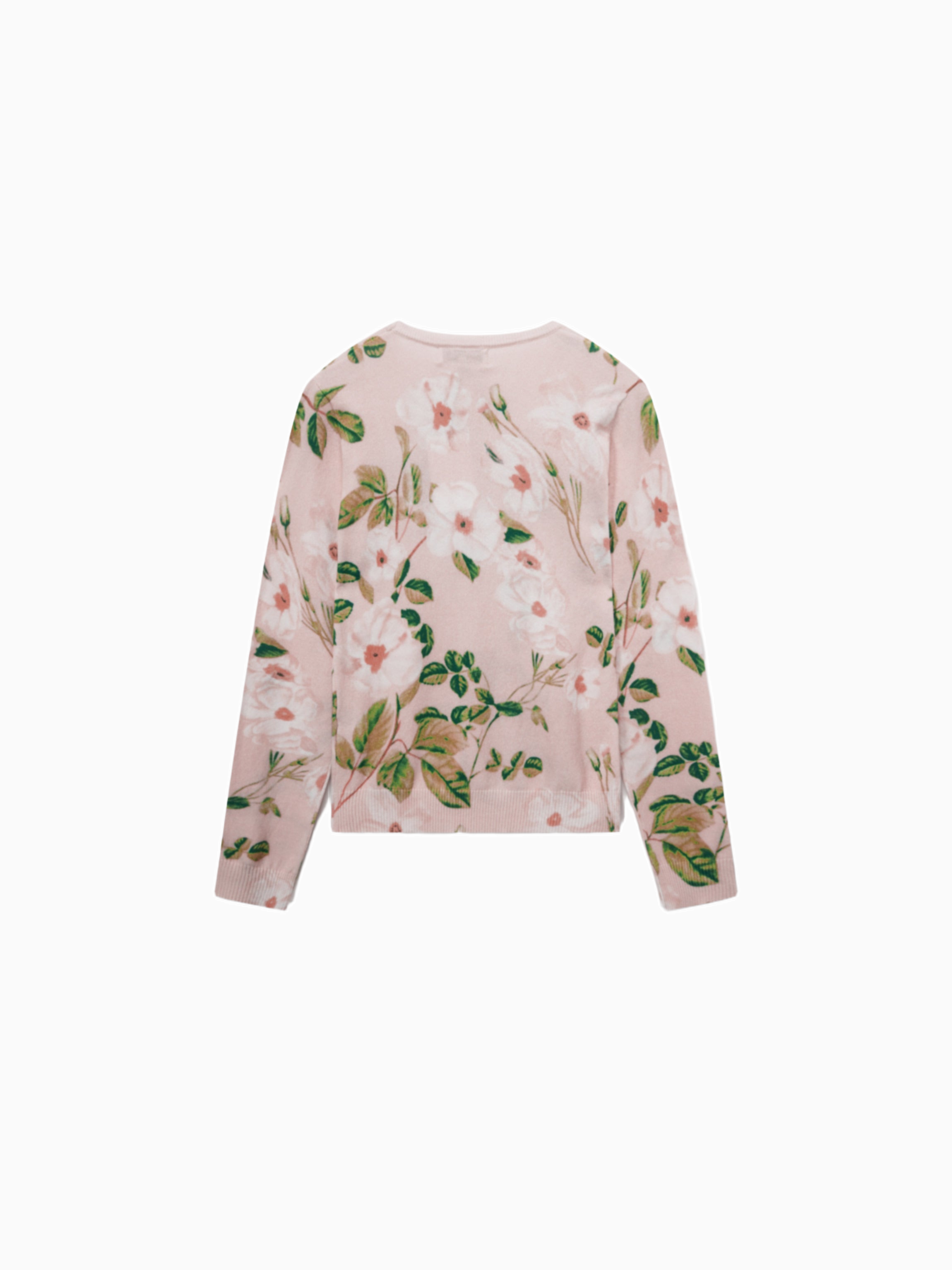 Printed Sweater Spring Flower Lightweight Floral Sweater for Women