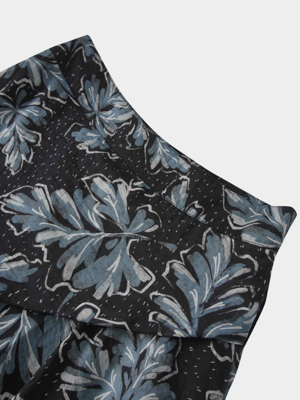 Blue Floral Gathered Overlay Skirt Elegant Dressy SS26