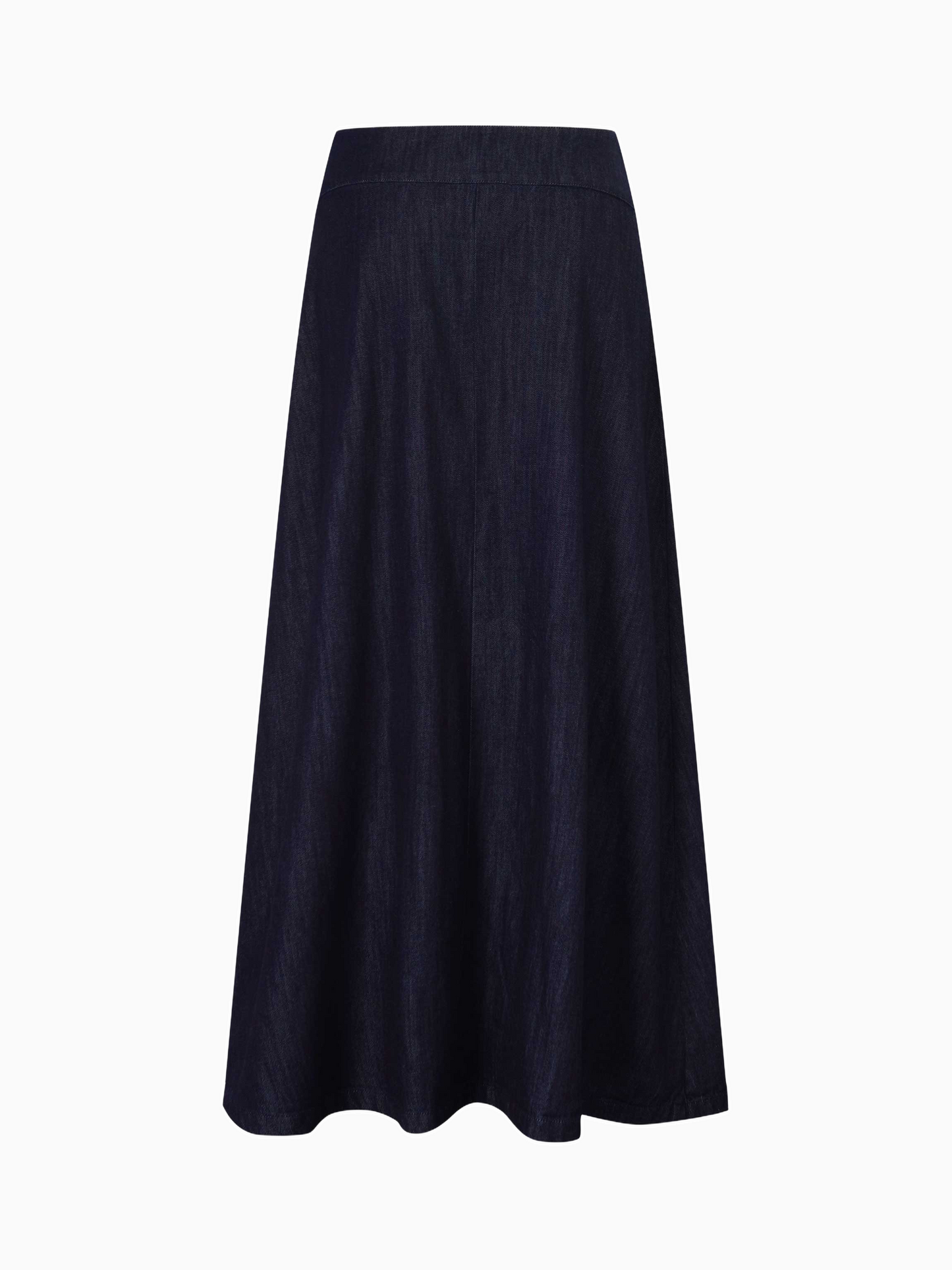 Inverted Yoke Pleat Skirt Dark Blue Classic Comfort Skirt