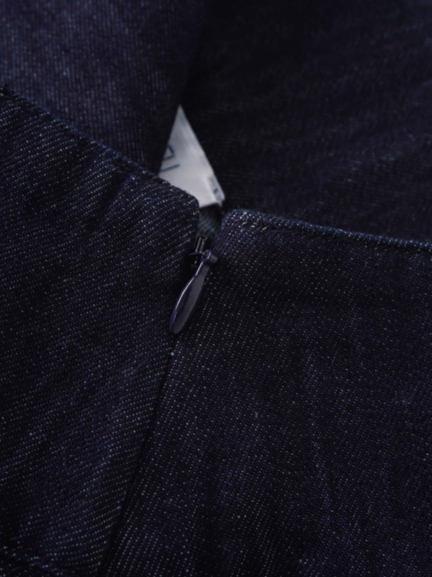 Inverted Yoke Pleat Skirt Dark Blue Classic Comfort Skirt