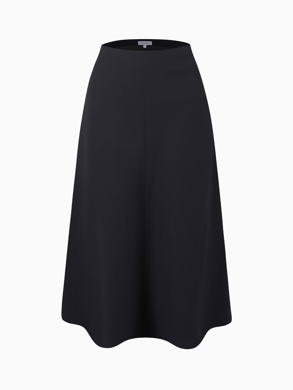 Basic Black A-Line Seamed Short Skirt Stylish Tailored Fit