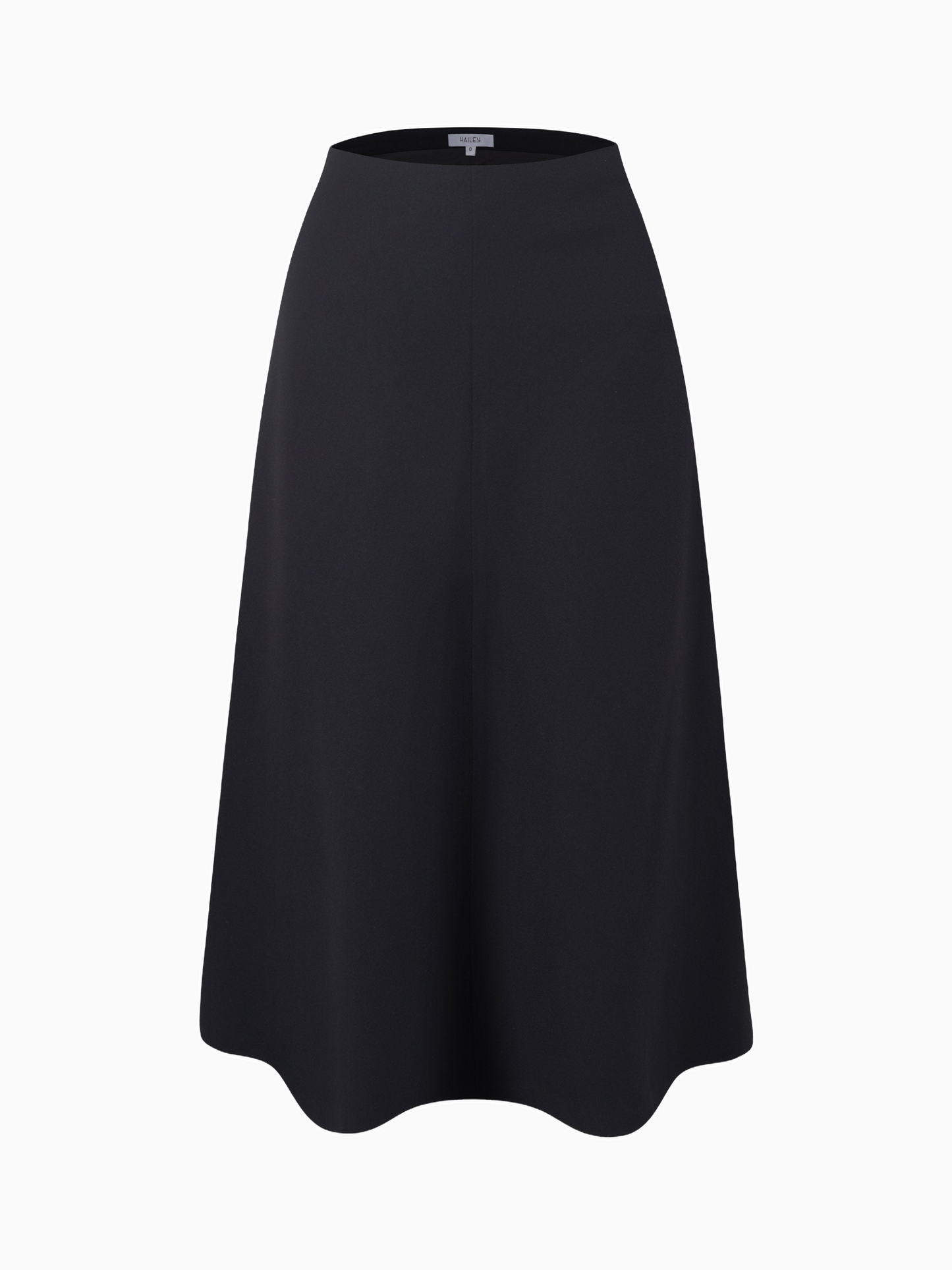Basic Black A-Line Seamed Short Skirt Stylish Tailored Fit