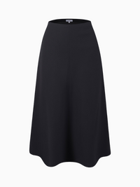 Basic Black A-Line Seamed Short Skirt Stylish Tailored Fit