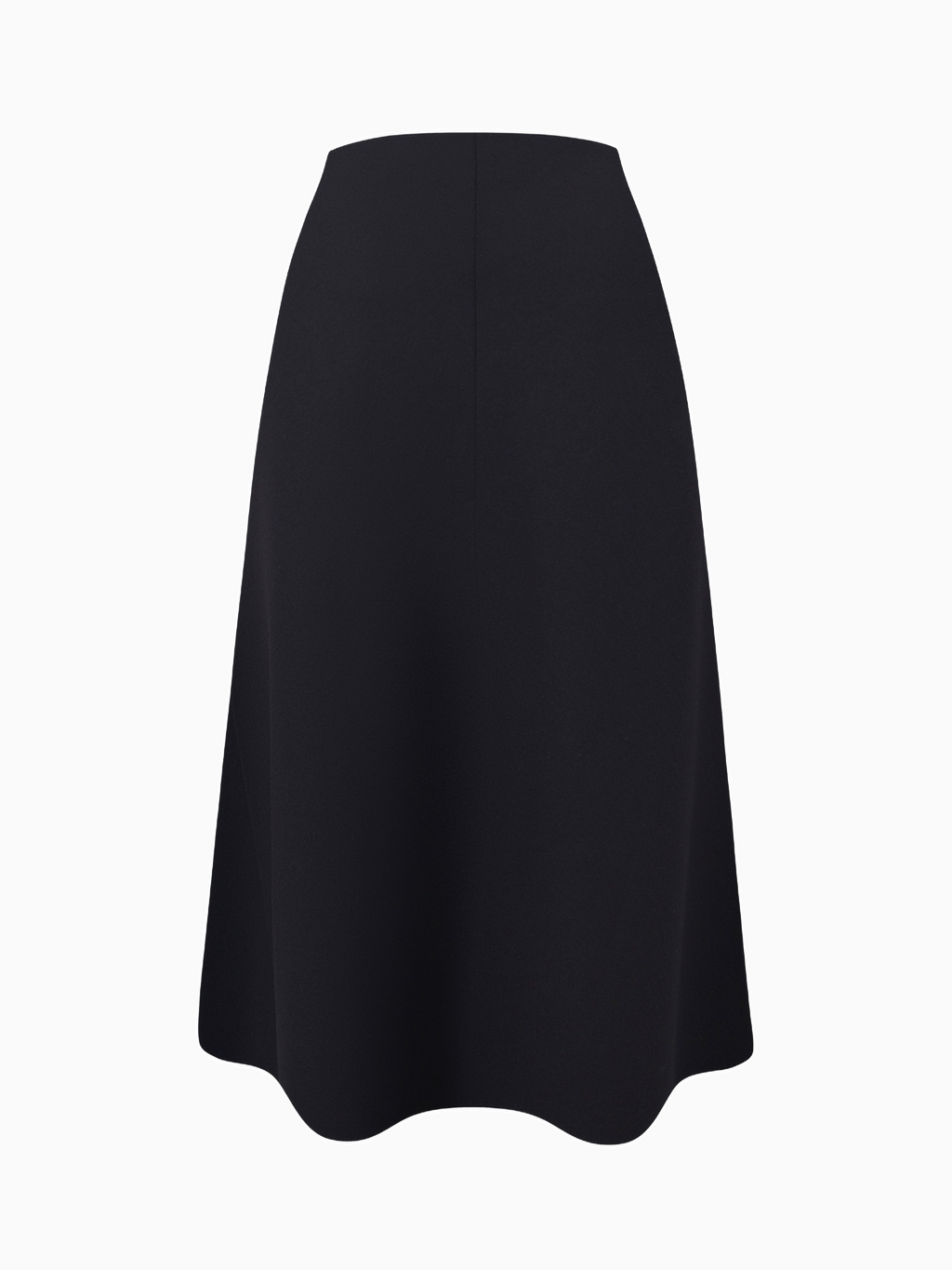 Basic Black A-Line Seamed Short Skirt Stylish Tailored Fit