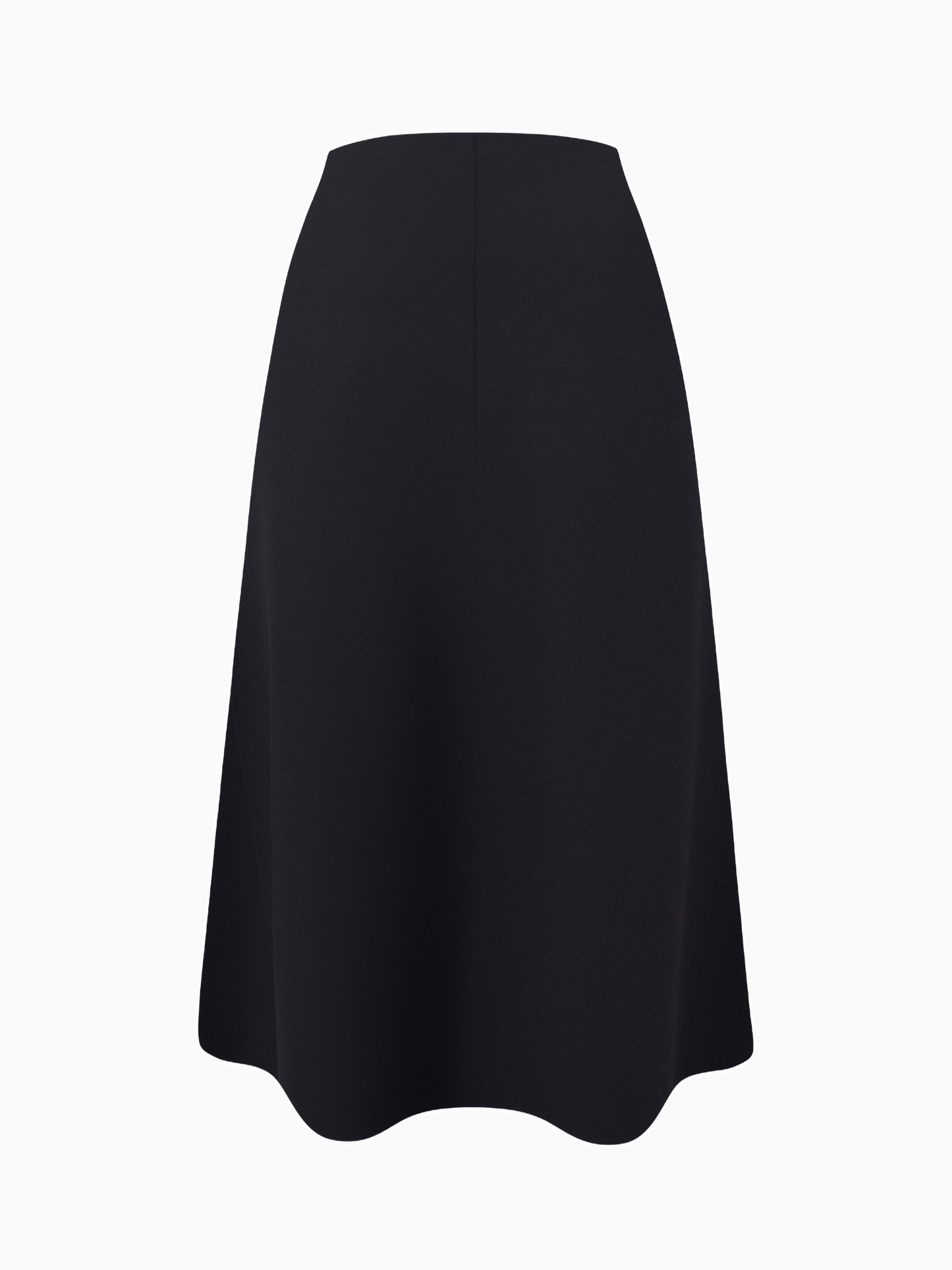 Basic Black A-Line Seamed Short Skirt Stylish Tailored Fit