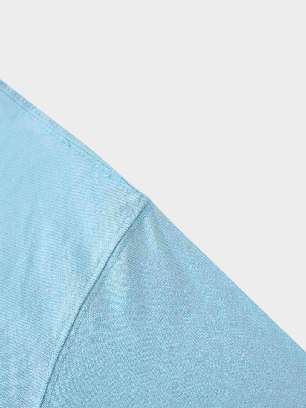 Oversized Rounded Hem Sky Blue T-Shirt Lightweight Cotton Tee