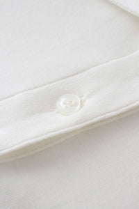 Collared Bomber Tee-White