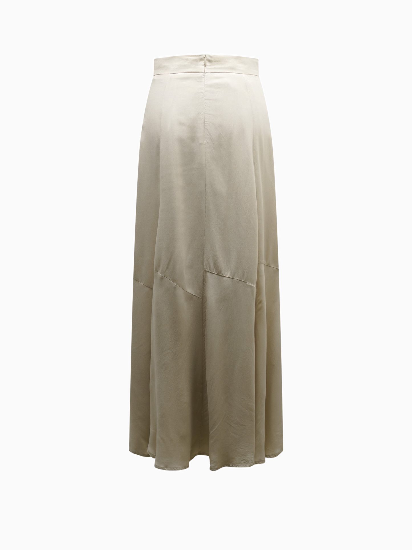 Beige long skirt on a white background