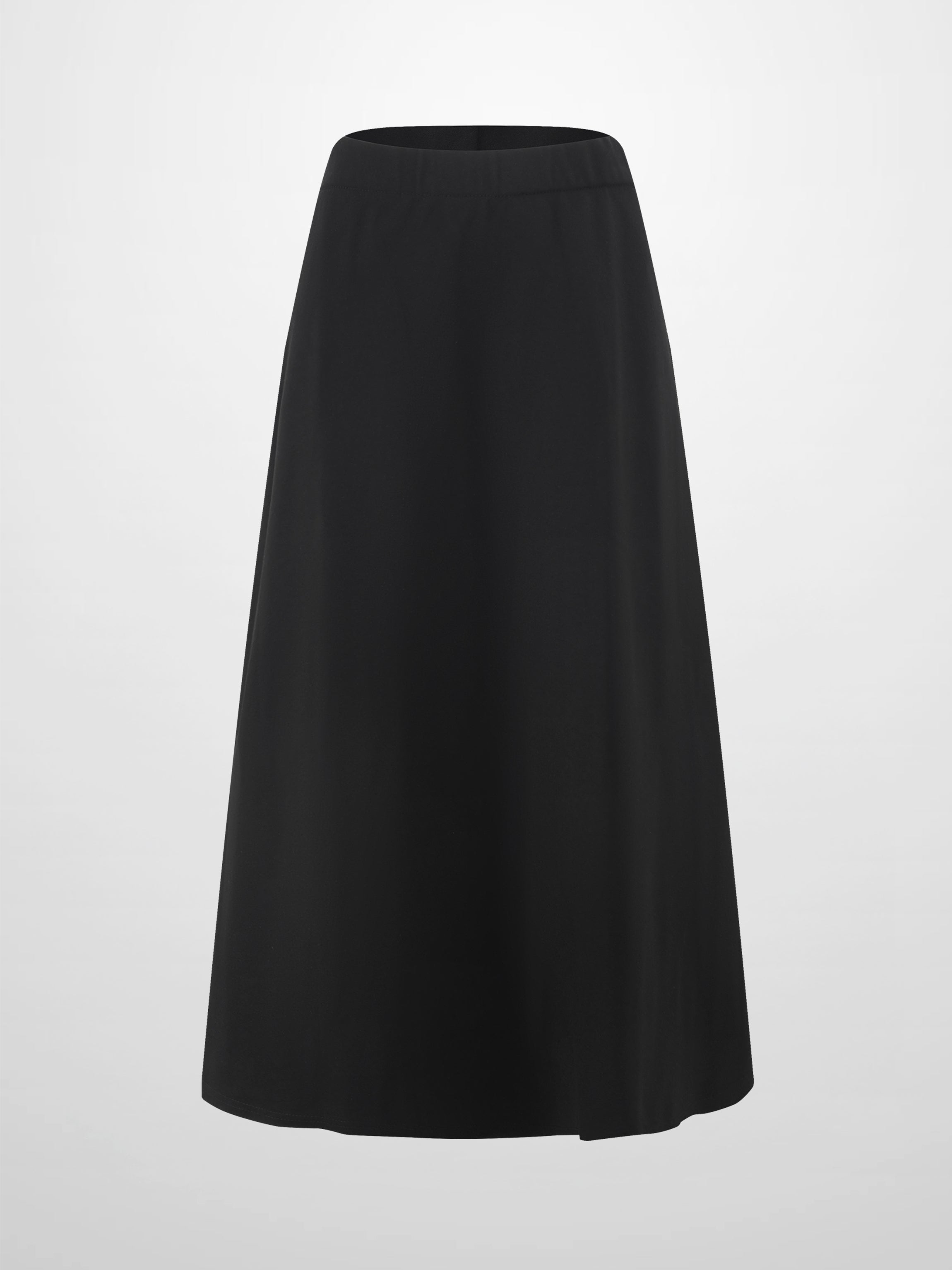 Lightweight Black 3-Panel Skirt 29 Inch Casual Essential-1