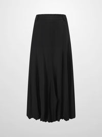 Lightweight Black Bubble Skirt Casual Relaxed Silhouette Skirt-2