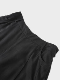 Lightweight Black Bubble Skirt Casual Relaxed Silhouette Skirt-4