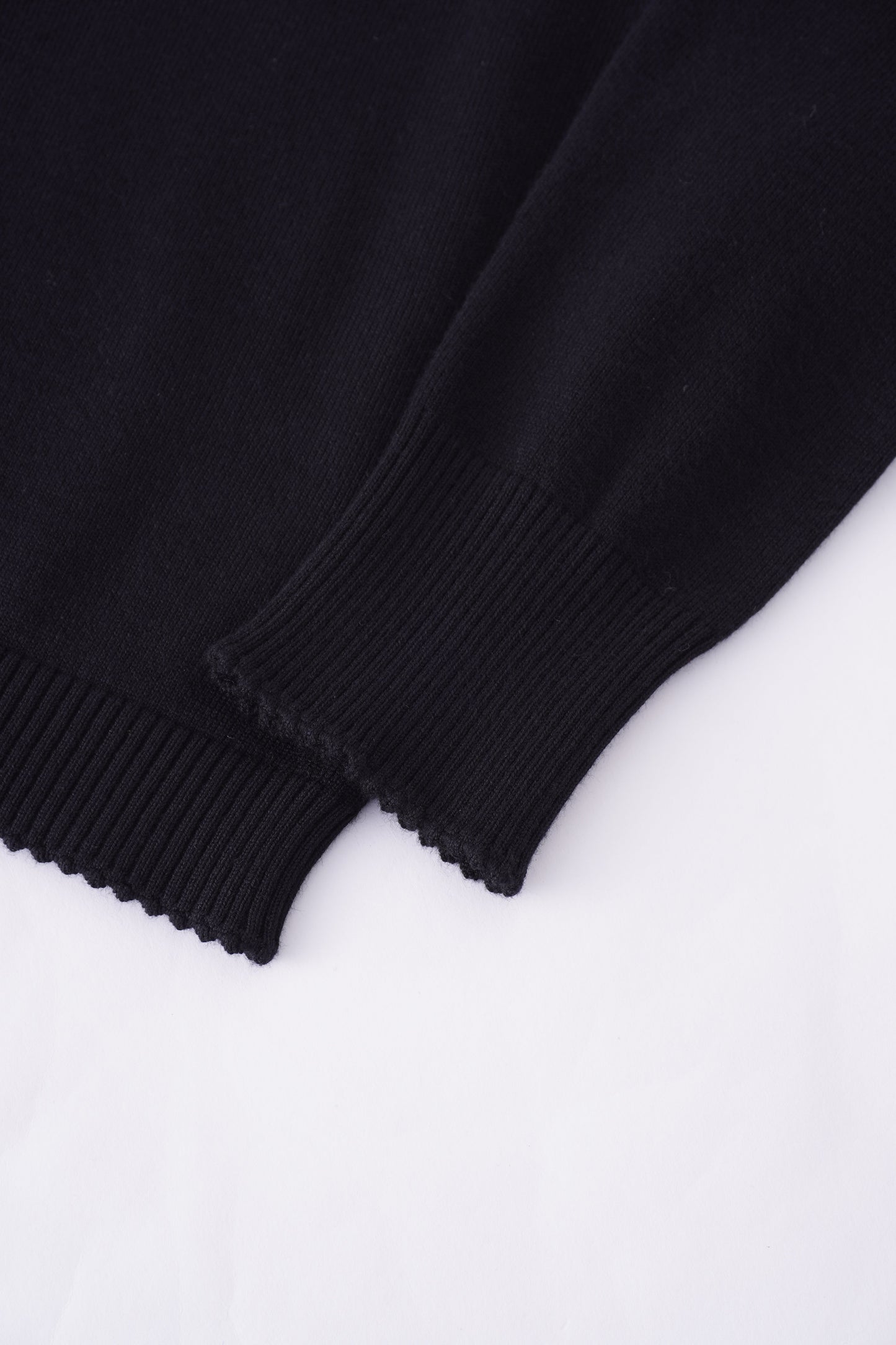 Black Cropped Trim Detail Crew Neck Cardigan Lightweight Top-4