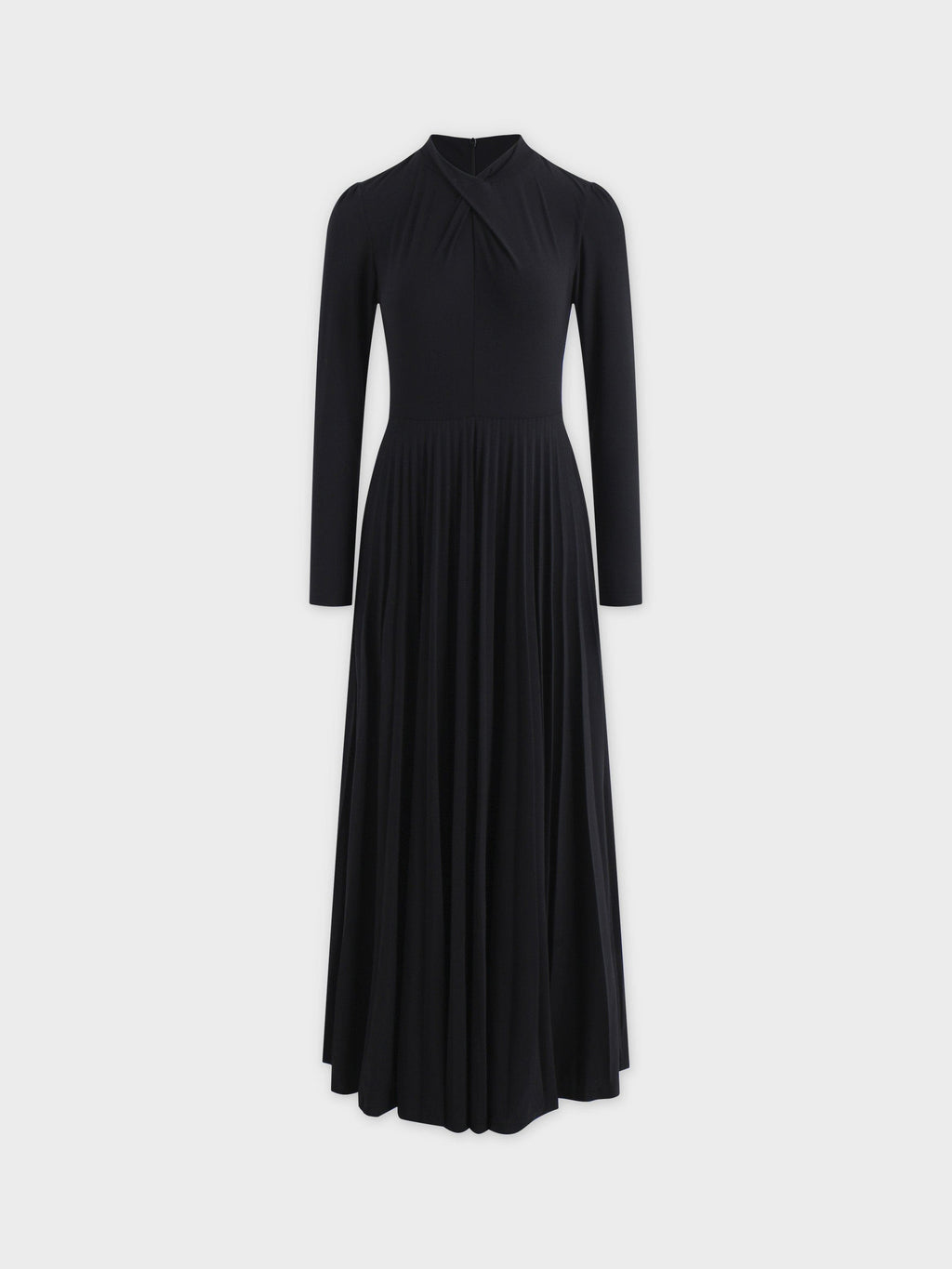 Black dress with long sleeves on a white background