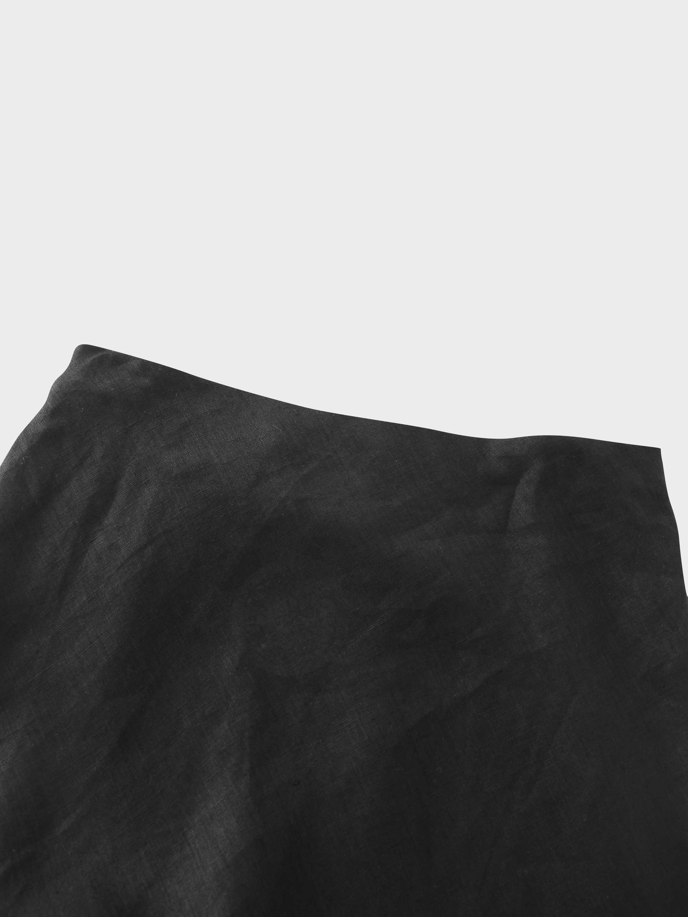 Black Linen Slip Skirt Women’s Summer Casual Basic Skirt
