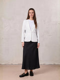 Black Linen Slip Skirt Women’s Summer Casual Basic Skirt