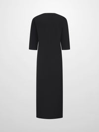 Black Side Tie T-Shirt Dress Casual Relaxed Fit New Arrival SS26-2