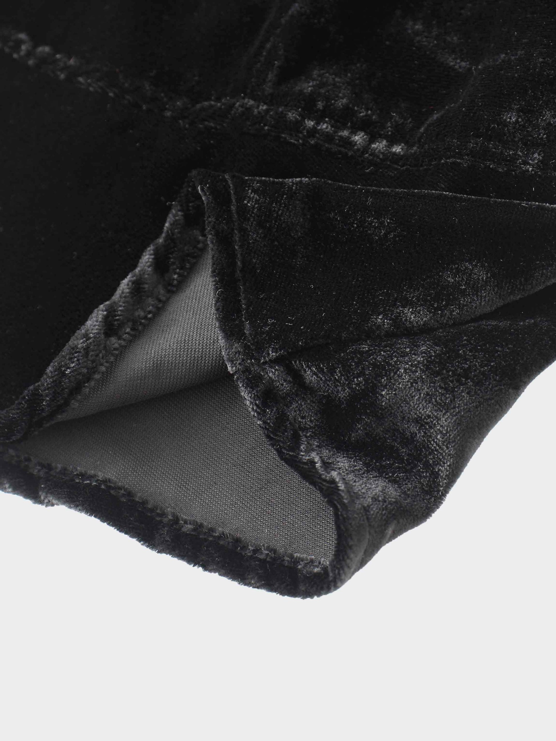 Velvet Flare Dress Black Elegant Formal Evening Dress Winter Sale-4